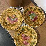 Set of 3 Sarreguemines slushie dessert plates