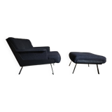 Fauteuil Daiki (Minotti) et repose pied