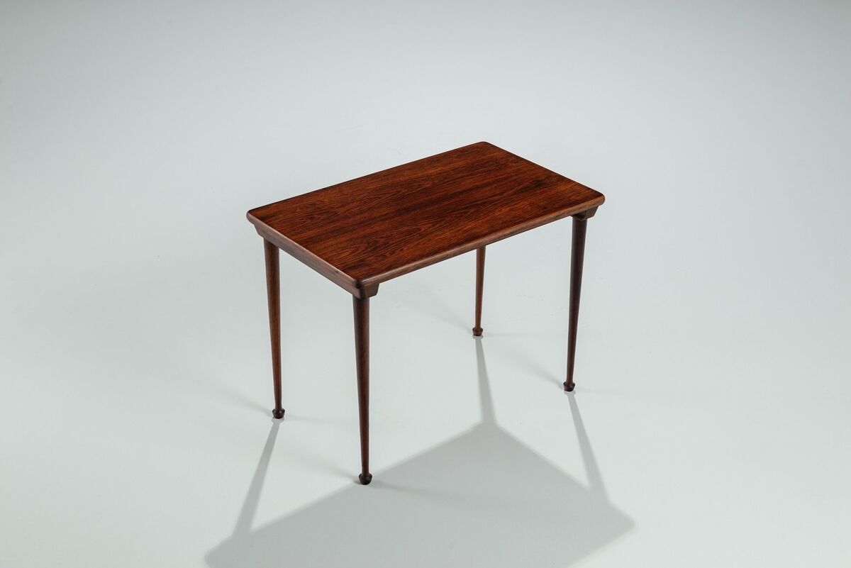 Set of 3 Danish nesting tables in rosewood Denmark 1960