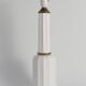 White Opaline Glass & Brass Heiberg Table Lamp, Denmark, Mid-19th century