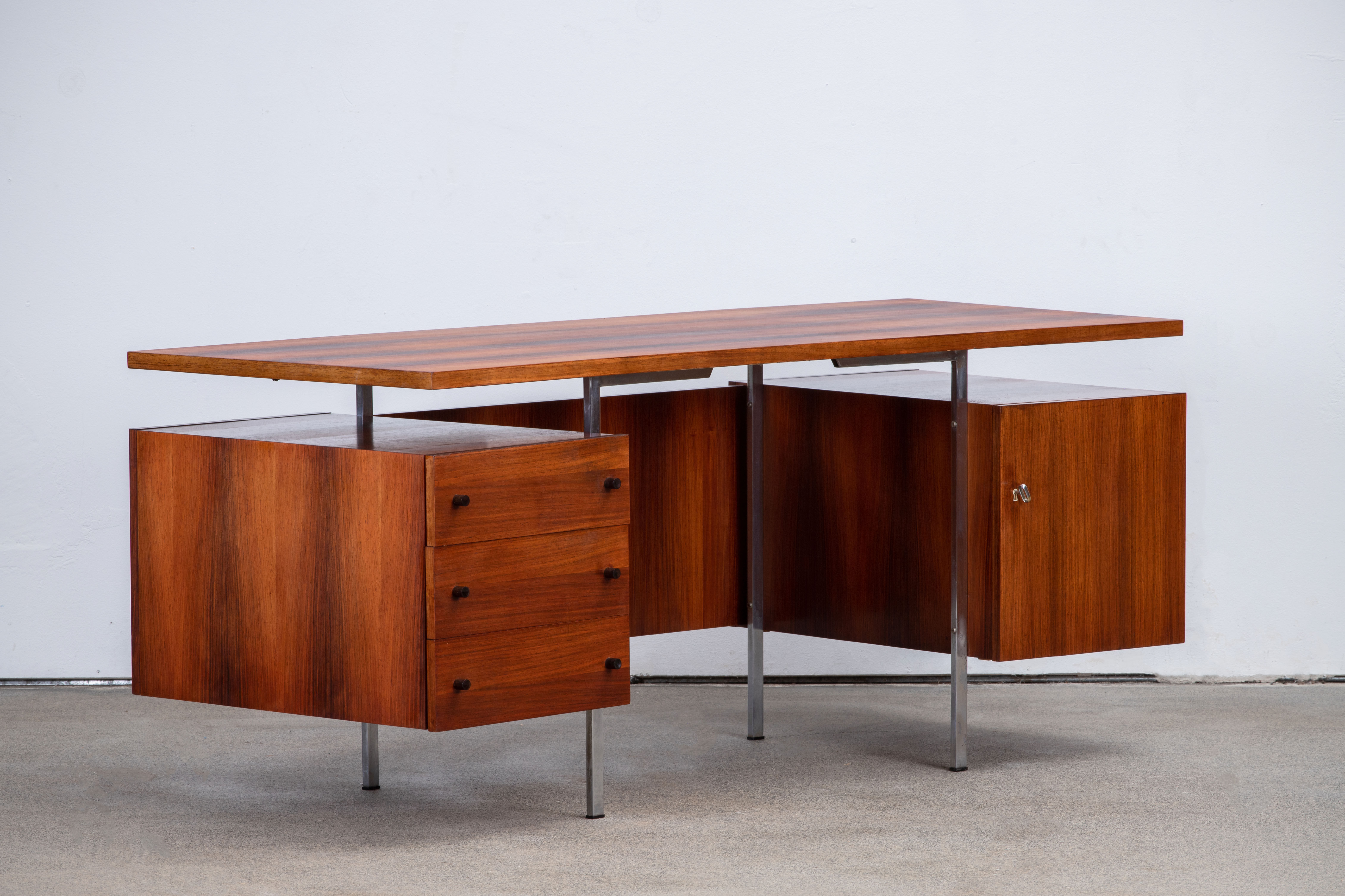 Scandinavian design desk rosewood 176 cm