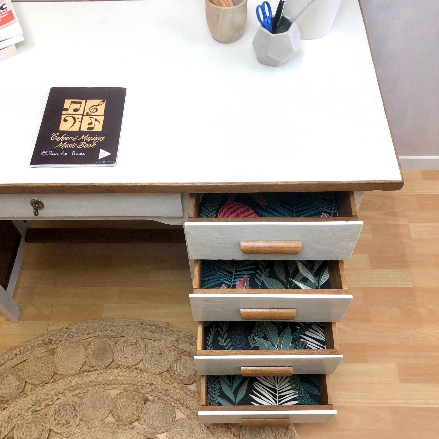 Vintage accounting desk