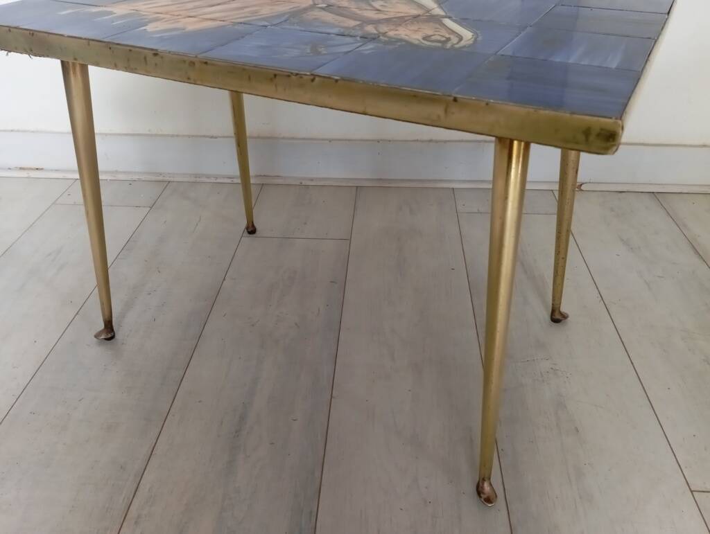 50s ceramic horse coffee table