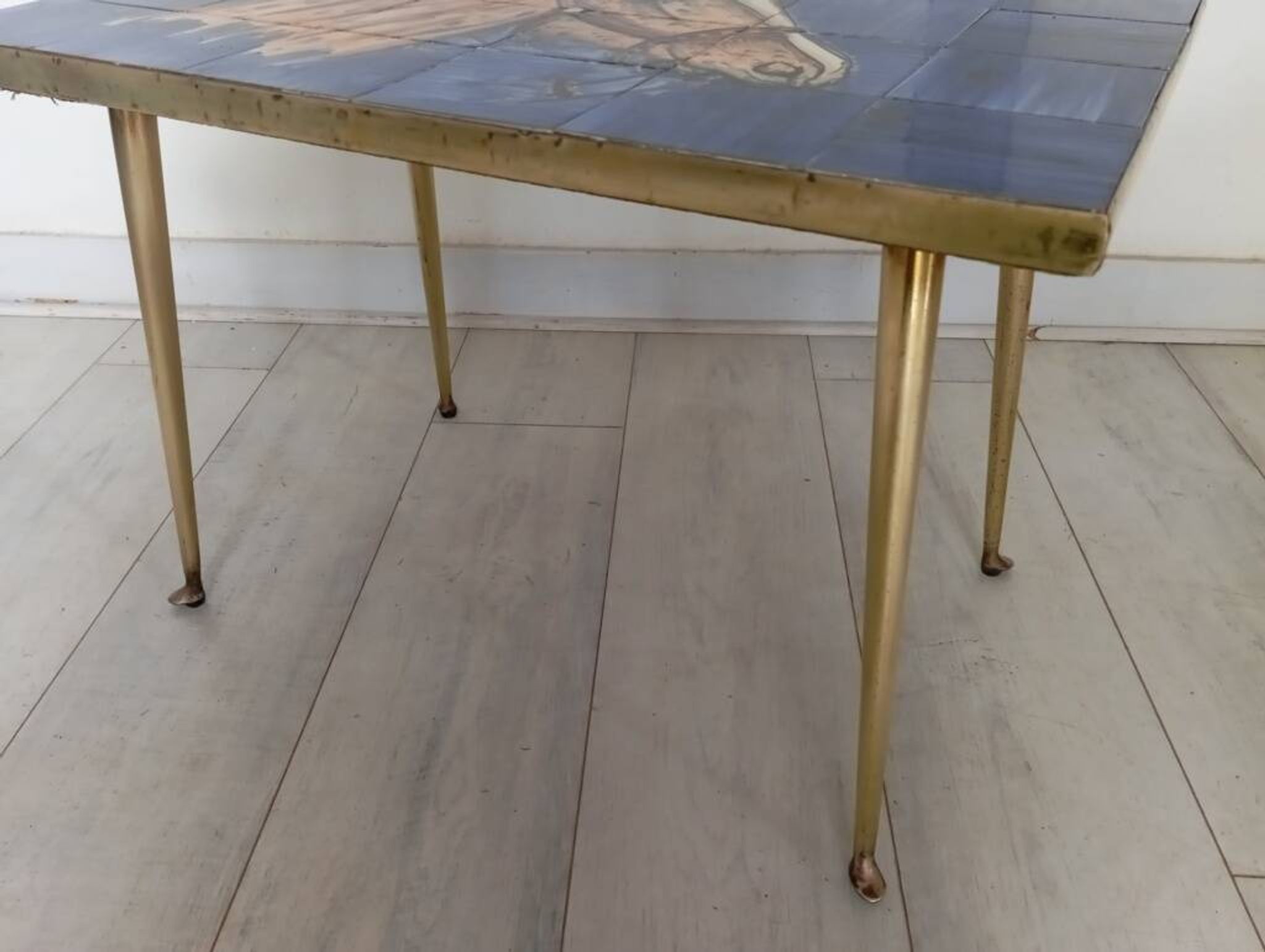 50s ceramic horse coffee table