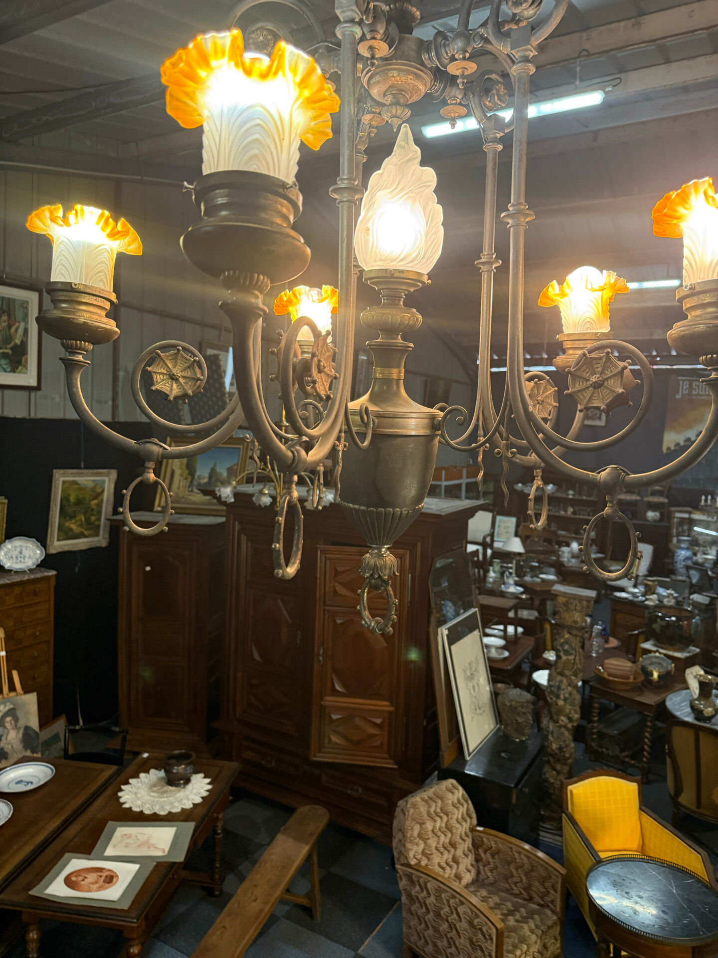 Lustre Napoléon III 6 feux