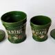 Spice pots enamelled floral decoration