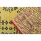 1970s Turkish Oushak Handmade Wool Cotton Yellow Runner 81x362