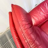 Nicoletti Salotti - 2-seater red leather sofa