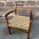 Fauteuil vintage en bois et corde, 1960