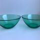 Duo of small green bowls Vereco 70s