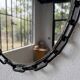 Miroir brutaliste ovale « chaine » 1950
