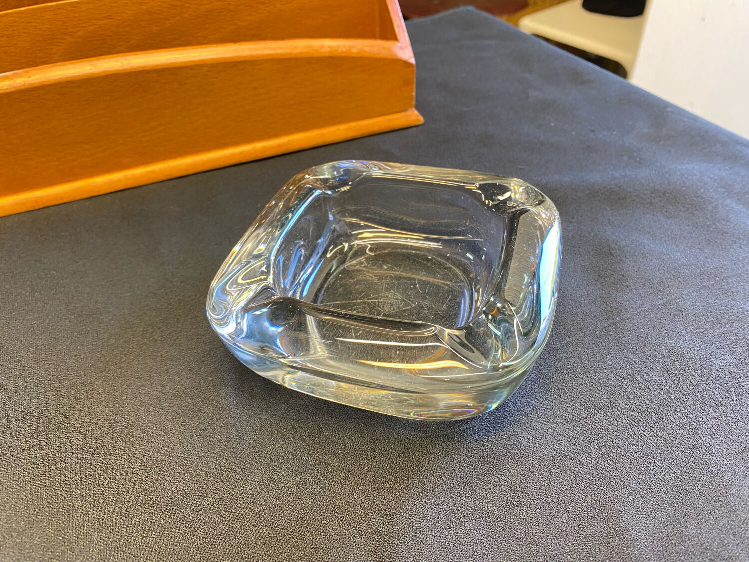 Cendrier cristal de vannes vintage France années 60