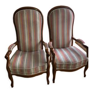 Lot de 2 fauteuils style louis