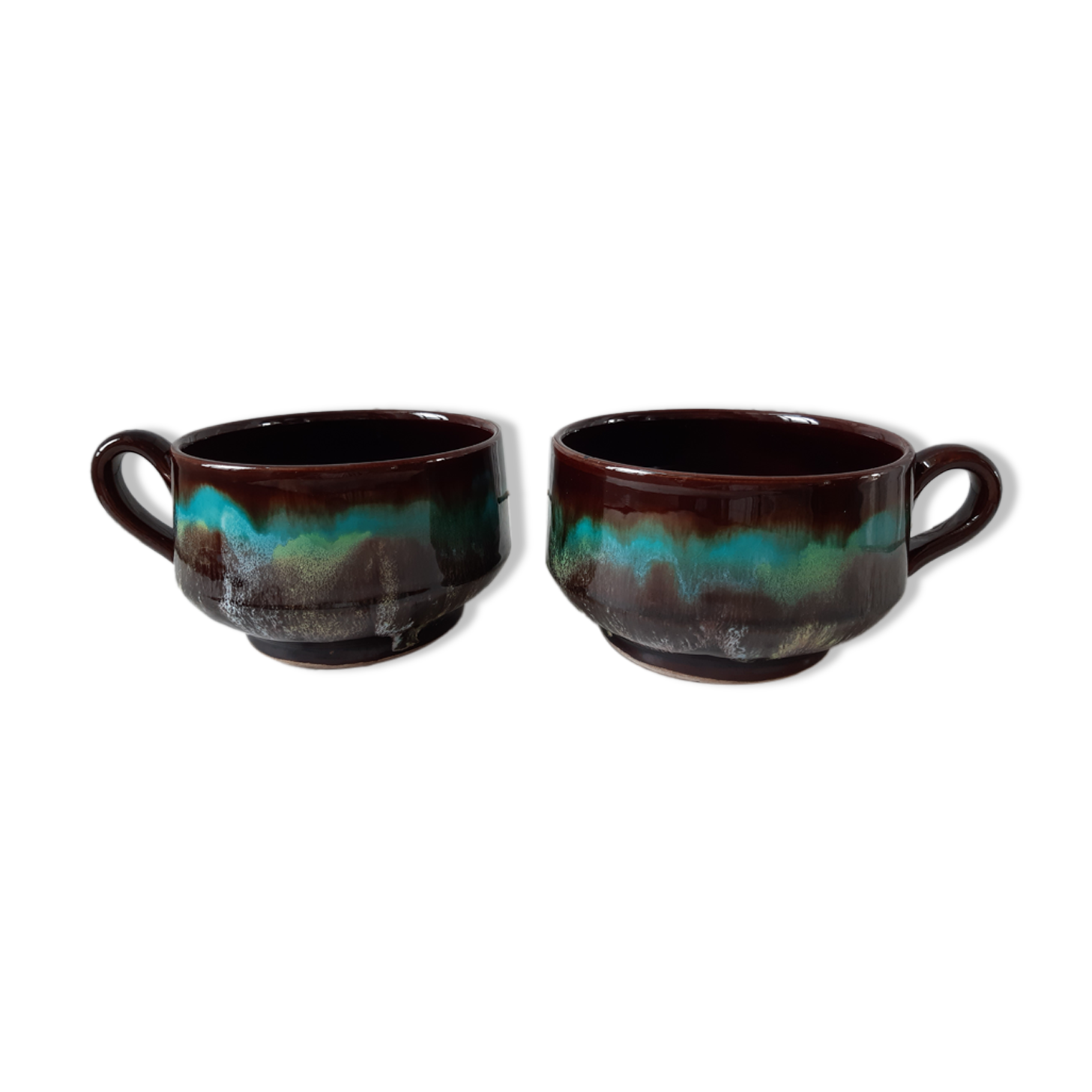 Duo of ceramic lunches Vallauris 70s