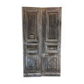 Double old oak door