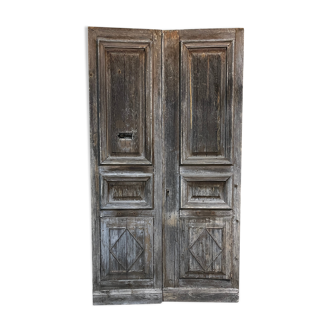 Double old oak door