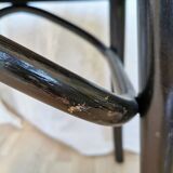 SET of 6 Vintage Black Wooden Dining Chairs by STOL Kamnik 1970s