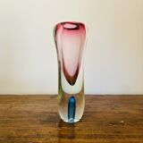 Vase en verre sommerso de Murano, années 1960, dans le style de Flavio Poli
