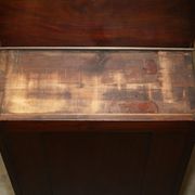 Victorian antique leather Davenport campaign desk with brass gallery.