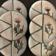 6 ceramic plates, model chardons, Daniel Etienne, Vallauris, 1970
