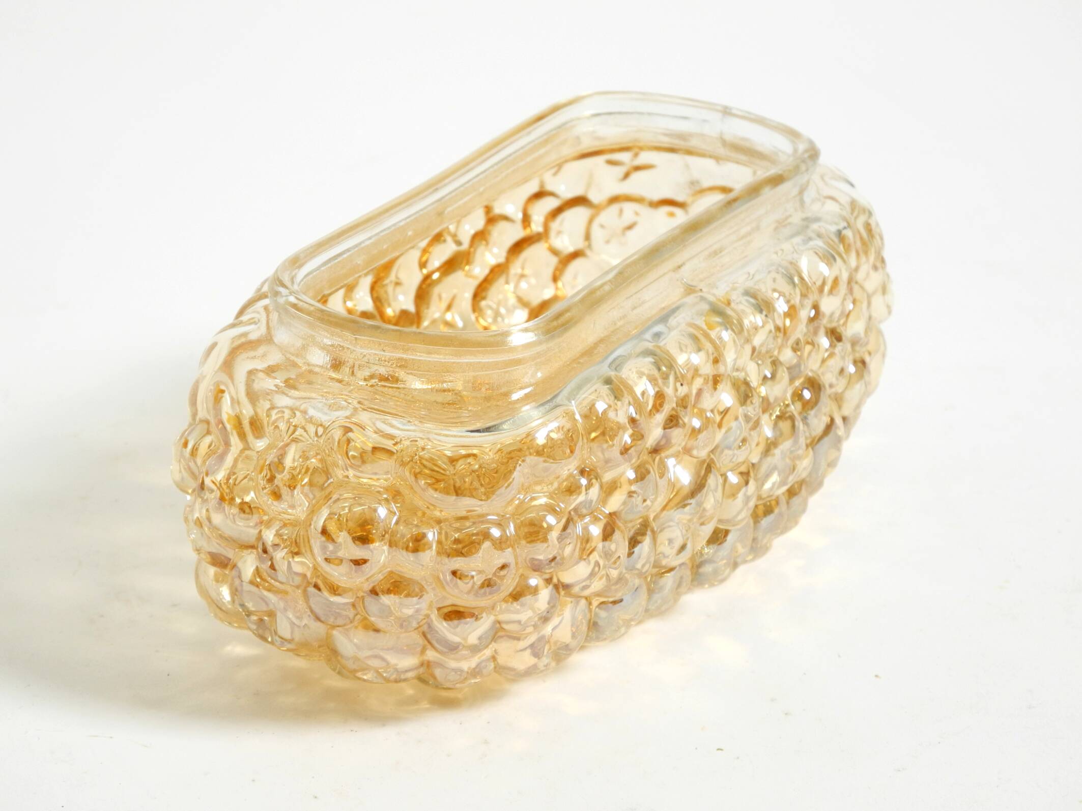 Beautiful original Mid Century Modern glass bubble wall lamp