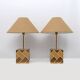 Pair of Liberty Era Italian Cementite Table Lamps