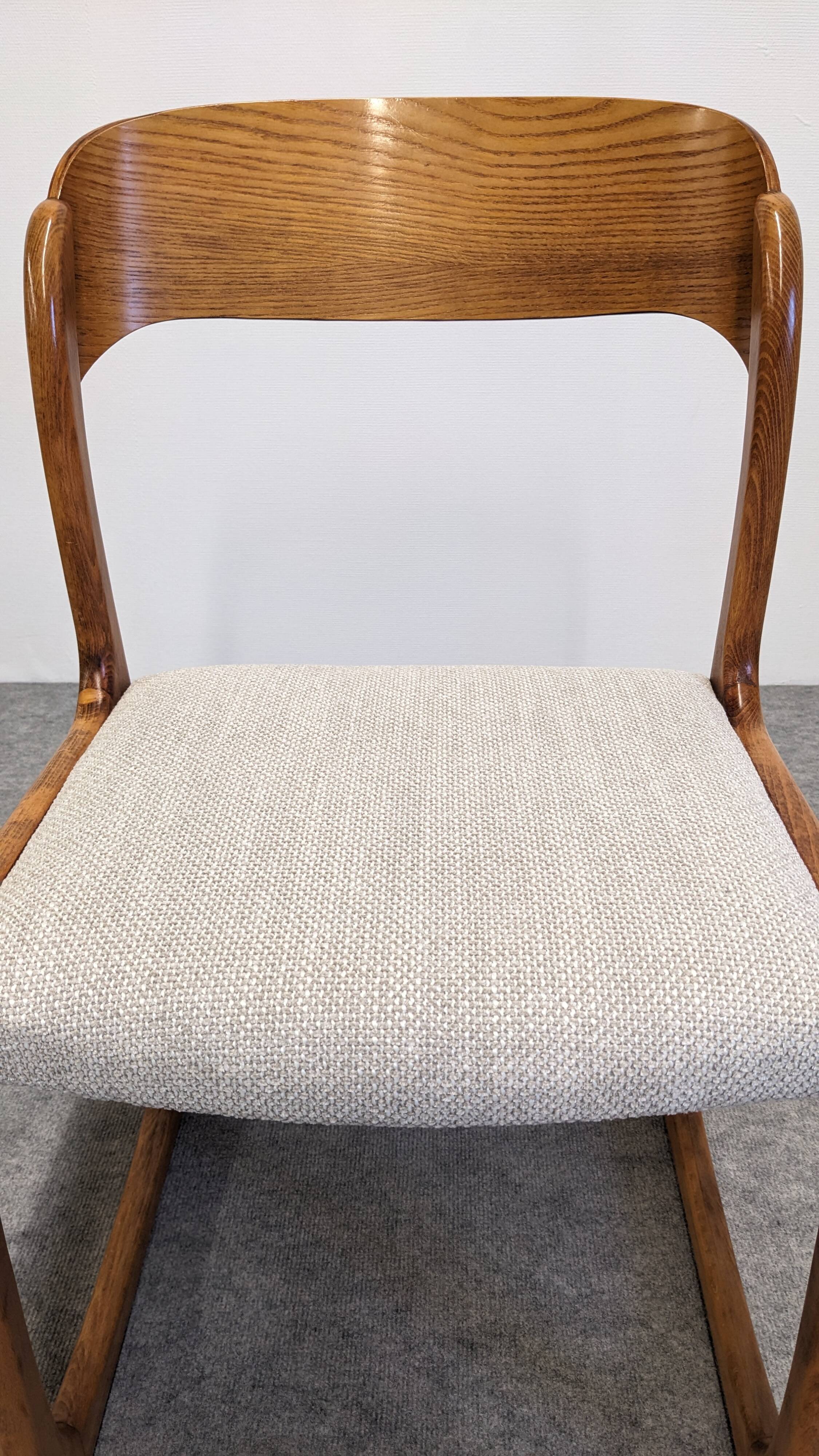 Set of 4 Baumann sled chairs, France circa 1970.