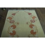 1970s Vintage Turkish Handmade Wool & Cotton Beige Area Rug 160x231