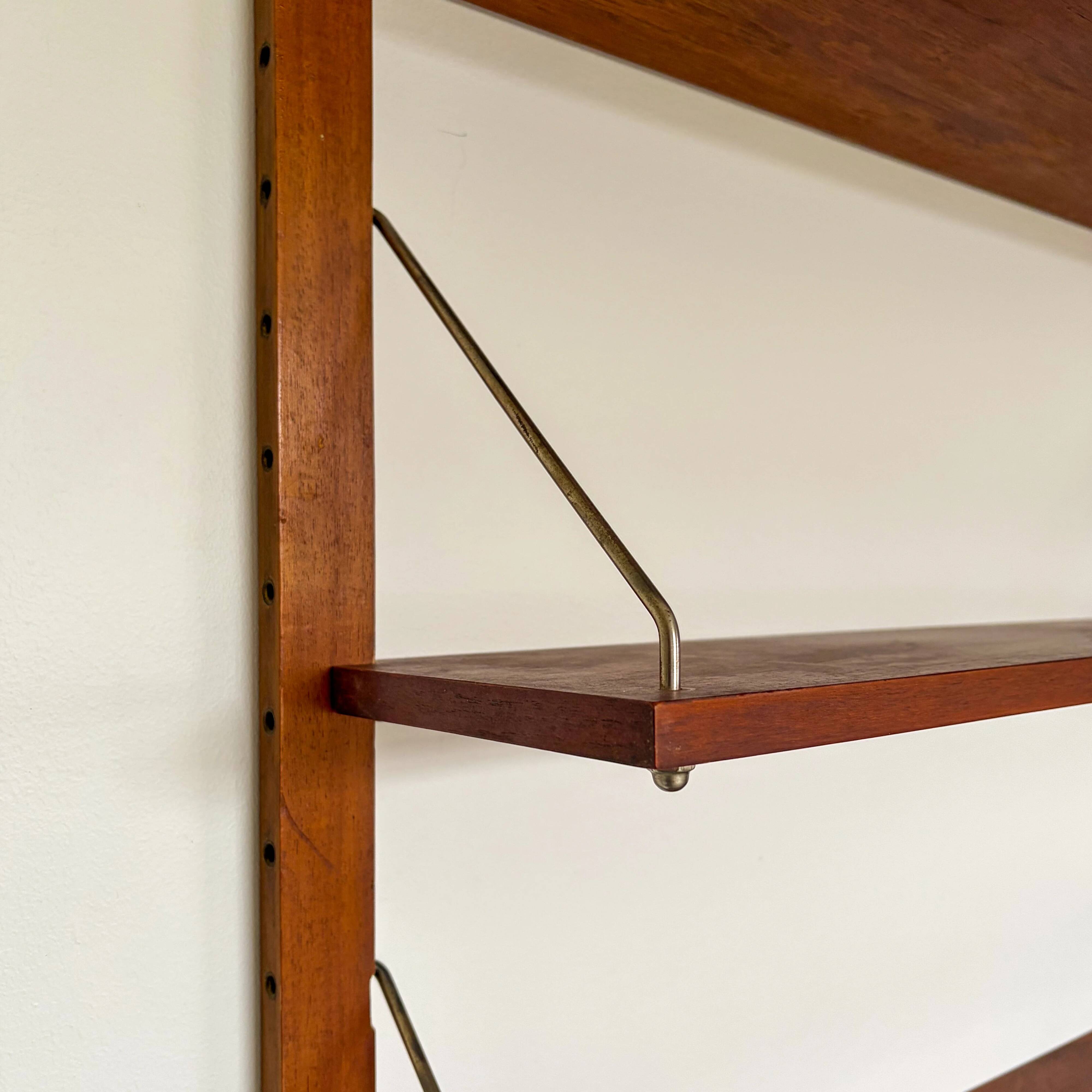Danish wall shelf with one bay