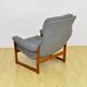 Scandinavian Rosewood Wingback Armchair with Wool Upholstery, 1960