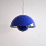 Blue Flowerpot pendant lamp by Verner Panton for Louis Poulsen, Denmark 60s