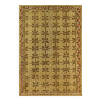 Tapis vintage turc de oushak tissé à la main 148x210 cm