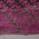 Purple Vintage Moroccan Rug 185 x 437 cm - Large Berber Wool Rug Handmade