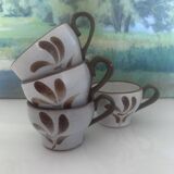 Set of 4 floral decorated bowls