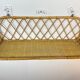 Pair of vintage rattan wall shelves 70s