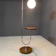Restored Bauhaus floor lamp with integrated table by R. Slezák
