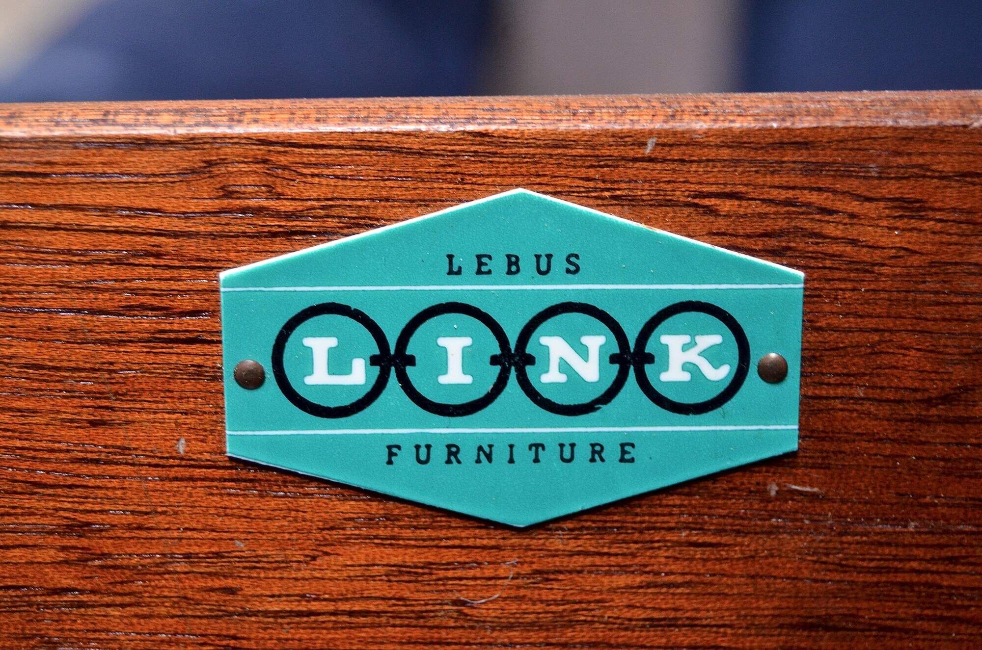 Midcentury lebus 'link' Scandinavian console table