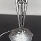 Art Deco Wrought Iron Lamp, Floral Tulip signed Degué, France, c. 1930