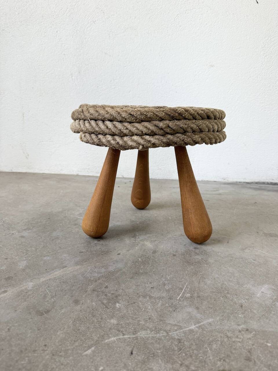 Tabouret corde et chêne Audoux Minet