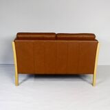 Brown Leather 2 Seater Sofa