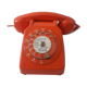 Vintage orange dial telephone