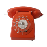 Vintage orange dial telephone