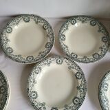 11 Deep Plates Ironstone Salins Cambacérès Decor