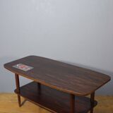 Scandinavian style coffee table from the 50s, rosewood & ceramic