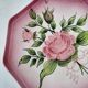 dessert plates and serving dish in earthenware – hand-painted decoration