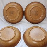 Set of 4 deep sandstone plates from Longchamp