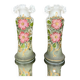 Pair of Bristol vases in painted opaline