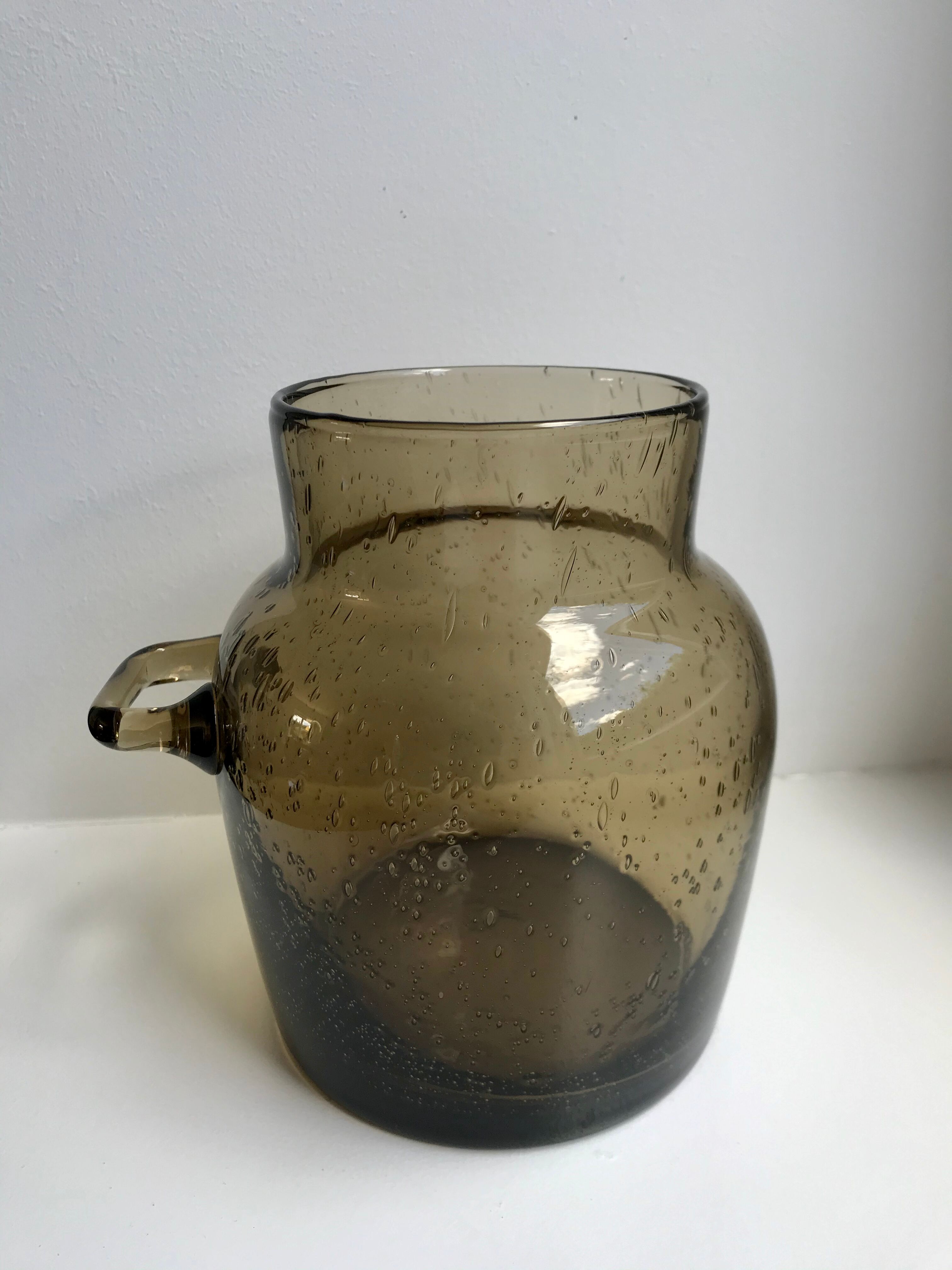 70s style blown glass ice vase/bucket