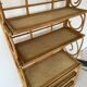 Vintage curved rattan shelf cabinet from the 60s