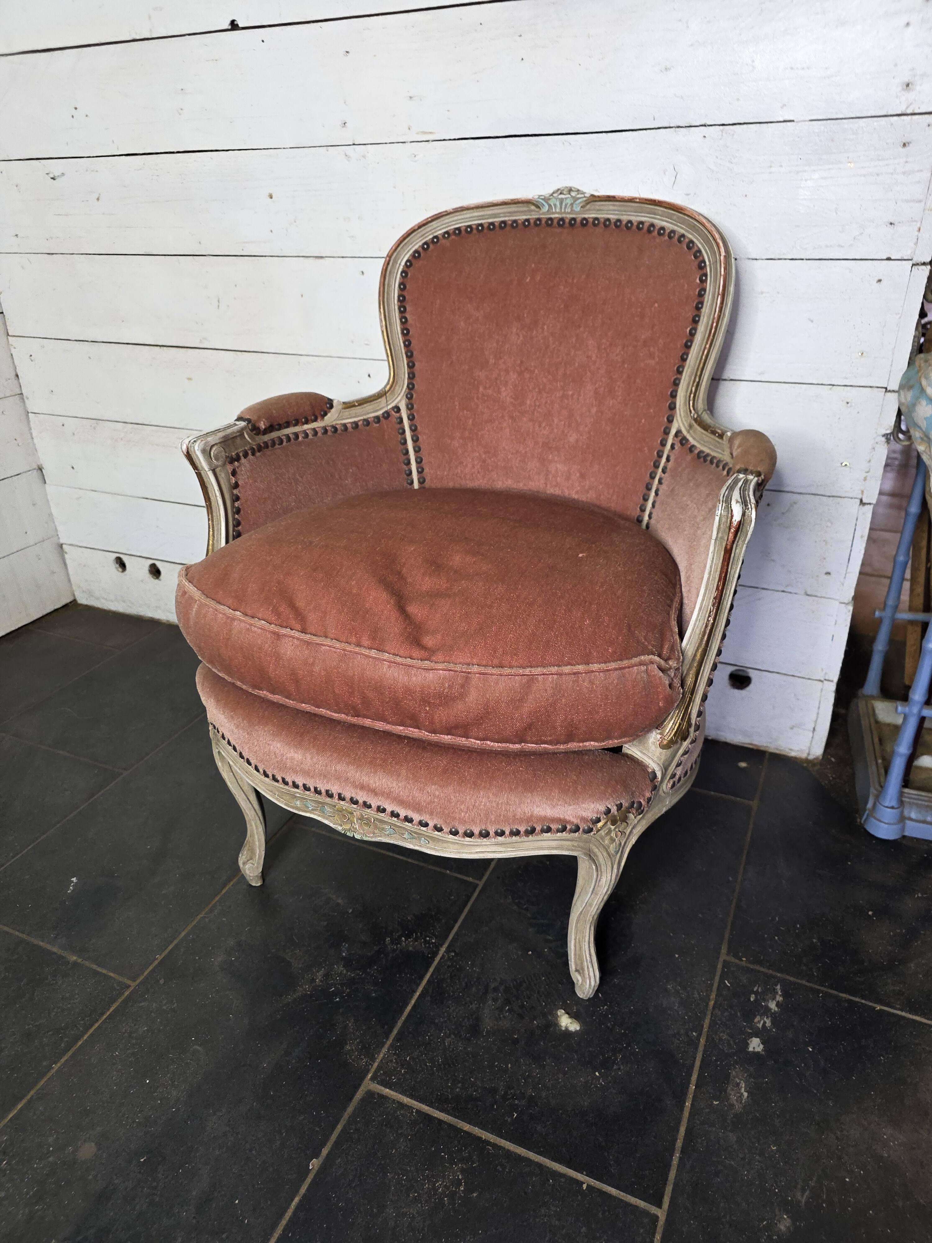 Louis XV style cabriolet armchair